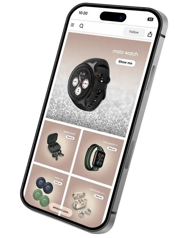 Phone featuring the motorola amazon storefront