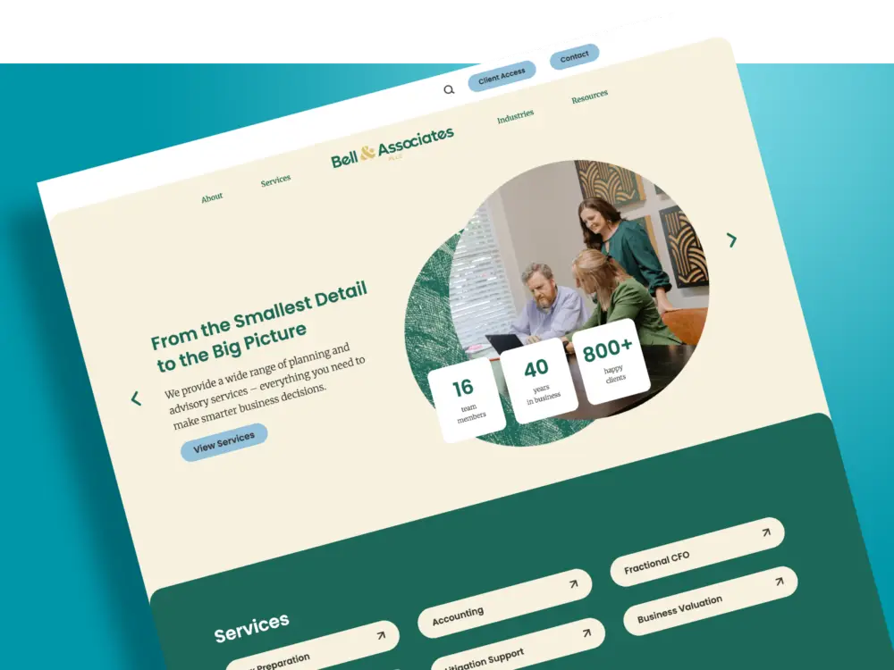 Bell & Associates accounting company website