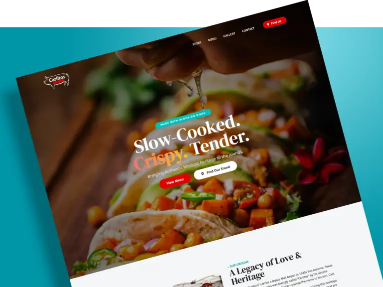 Carlitos Carnitas Restaurant web design