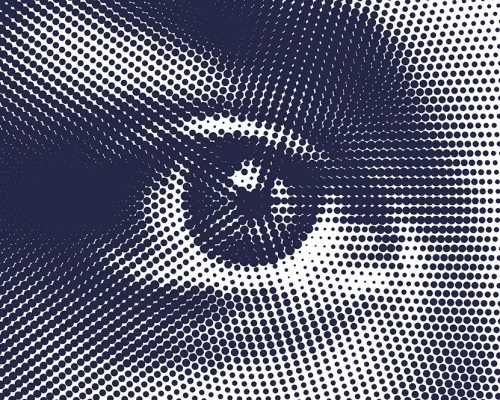 An eye representing AI