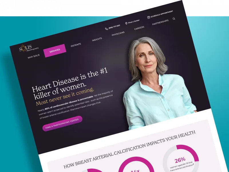 Solis Mammography Mammo+Heart Website Design