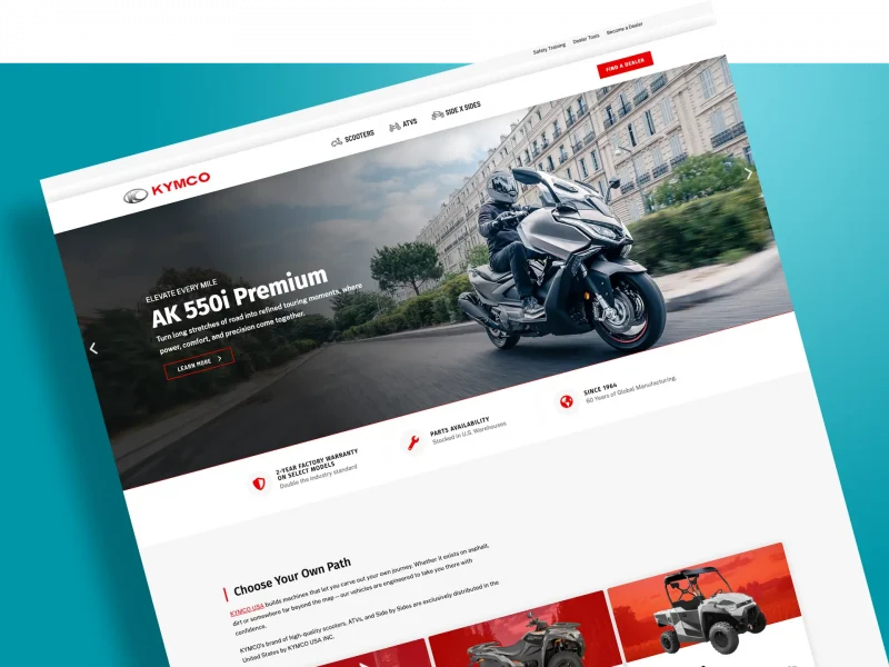Kymco cycles custom website