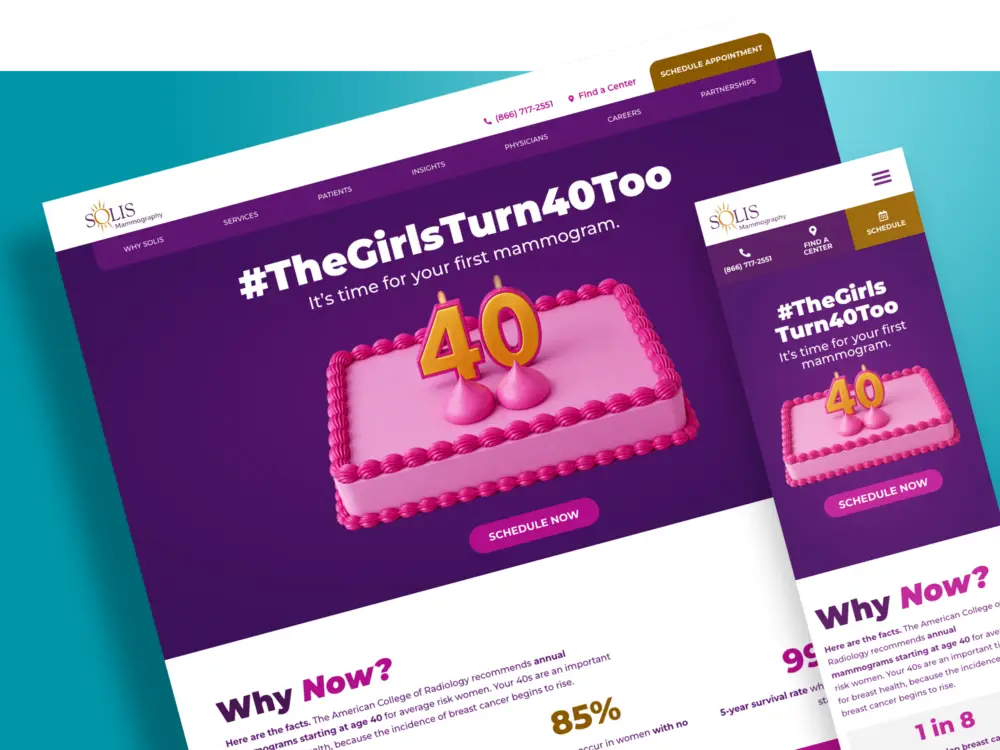 Solis Mammography Landing Page