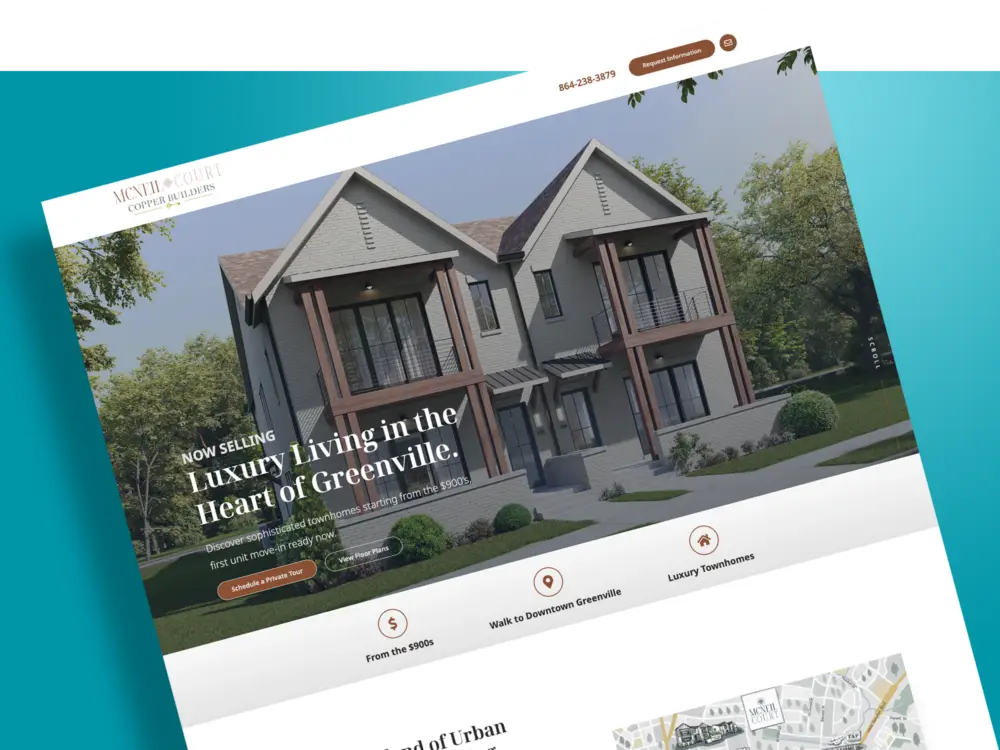 McNeil Court website featuring custom real estate software
