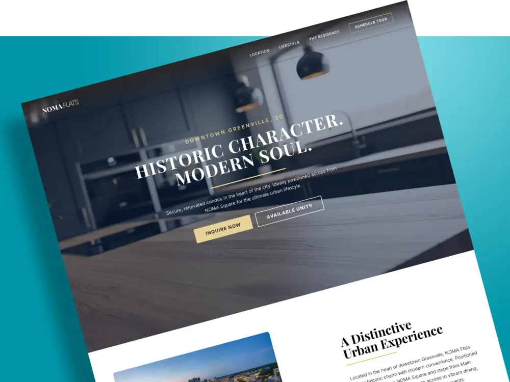 Noma Flats Real Estate's Website Design
