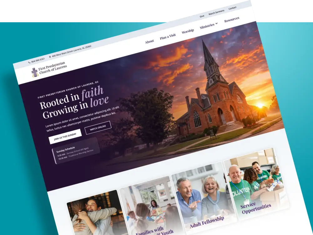 First Presbyterian of Laurens custom web design