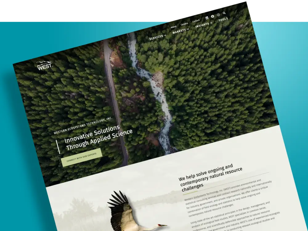 WEST Incs custom website